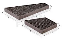 CUK350002 MANN-FILTER Фільтр салону із елементами активованого вугілля BENTLEY CONTINENTAL, CONTINENTAL FLYING SPUR, FLYING SPUR  VW PHAETON 3.0D-6.0ALK 04.02-