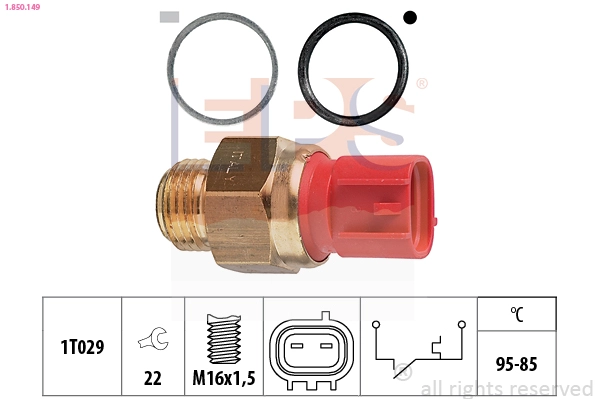 1850149 EPS EPS SUZUKI температурний датчик включення вентилятора радіатора SWIFT 89-