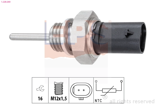 1220260 EPS EPS JEEP Датчик температури ВГ CHEROKEE (KL) 2.0 T-GDi 4x4 18-, GRAND CHEROKEE IV (WK, WK2) 3.0 CRD V6 4x4 11-