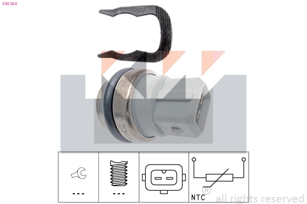 530254 KW 530 254 KW Датчик температури охолодж. рідини/масла/топлива (аналог EPS 1.830.254/Facet 7.3254 )