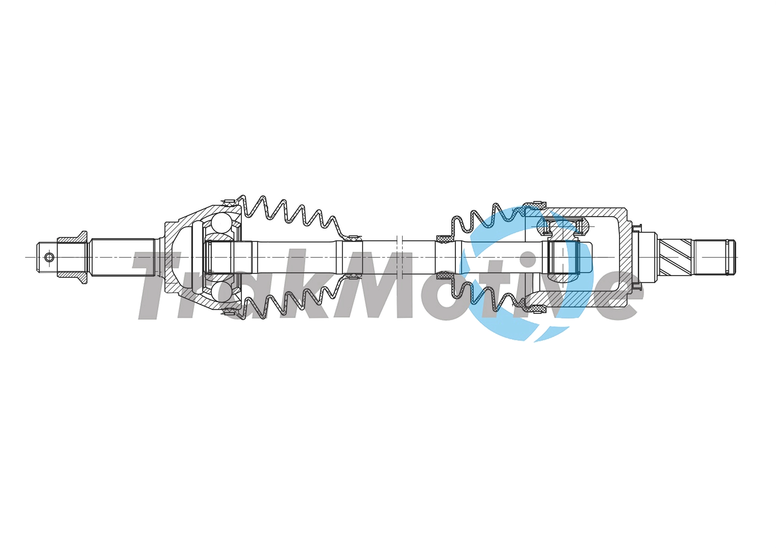 301933 TrakMotive TRAKMOTIVE NISSAN Напіввісь передн. лів. JUKE (F15) 1.6 10-19