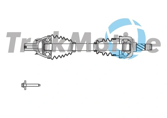 301716 TrakMotive TRAKMOTIVE VOLVO Напіввісь лів. S60 II (134) D3 12-15, S80 II (124) 2.4 D 06-11