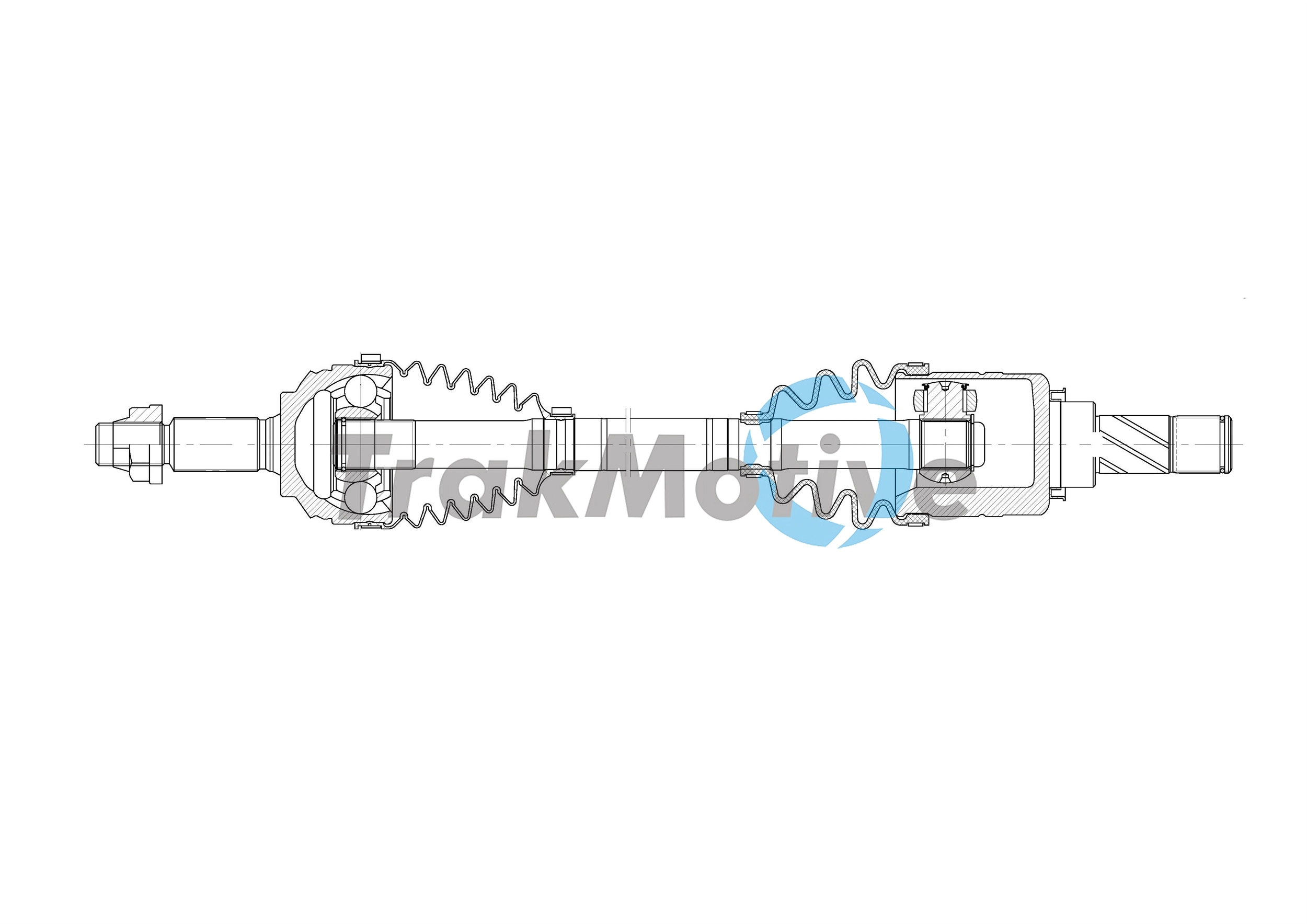 302066 TrakMotive TRAKMOTIVE RENAULT Напіввісь передн. лів. CLIO IV (BH) 1.2 16V 12-21