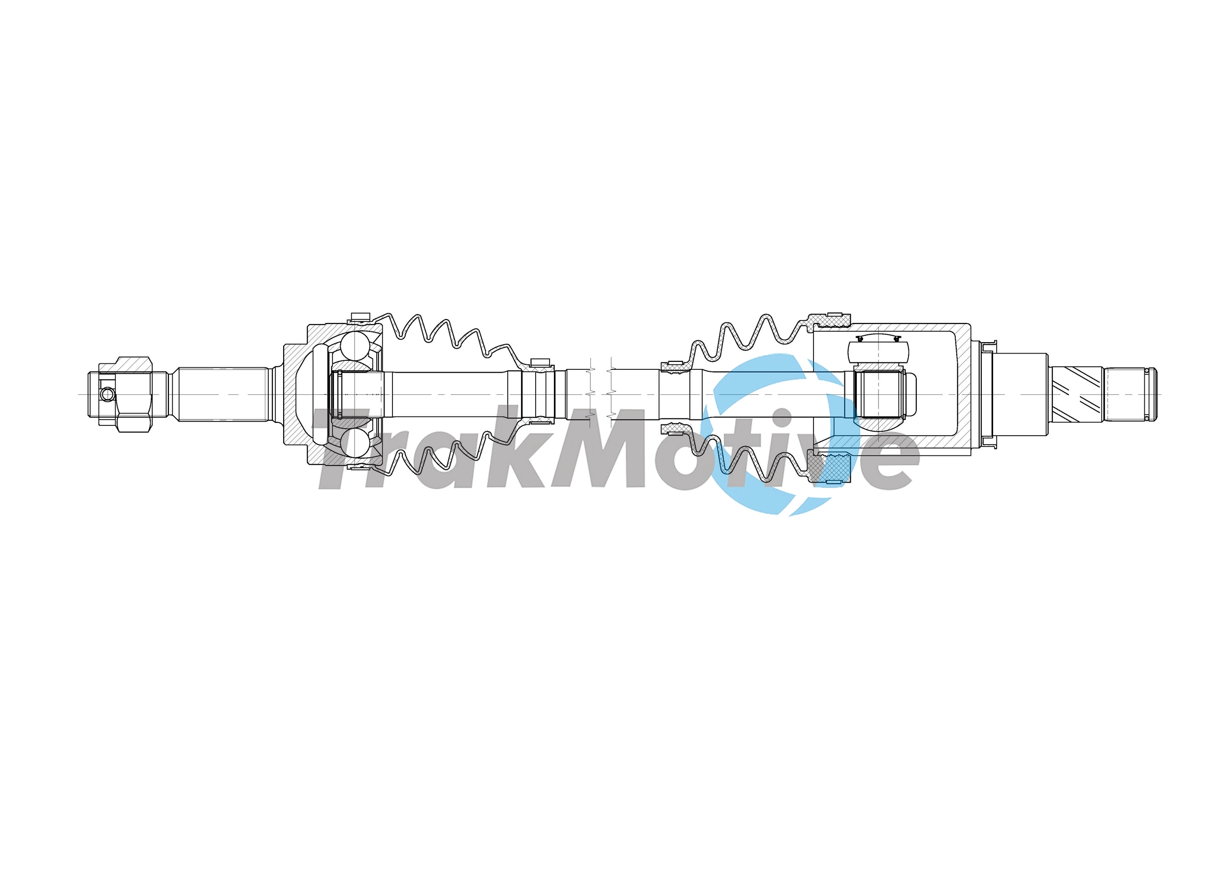 302011 TrakMotive TRAKMOTIVE NISSAN Напіввісь передн. прав. MICRA IV (K13K, K13KK) 1.2 10-15
