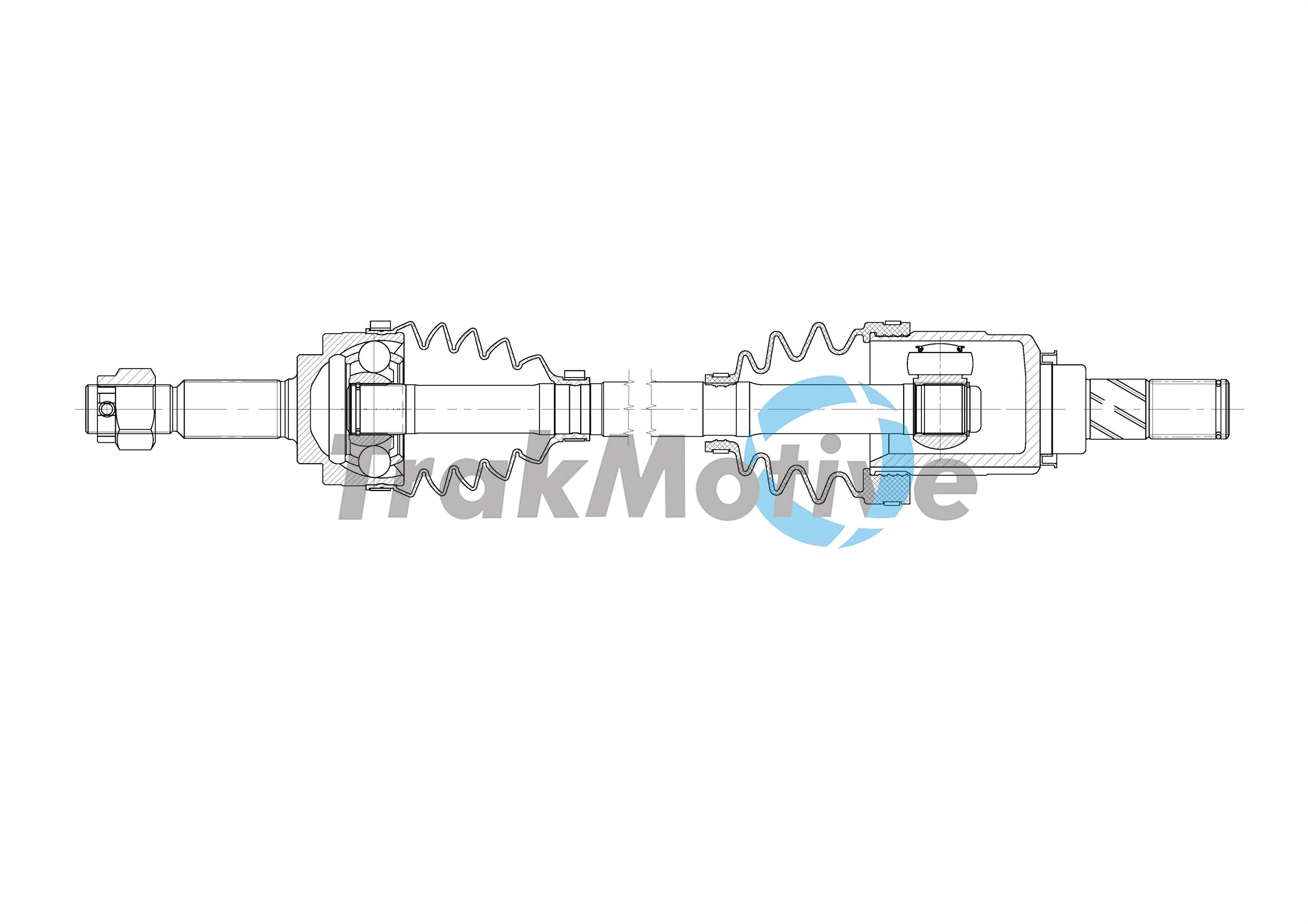 302019 TrakMotive TRAKMOTIVE NISSAN Напіввісь передн. лів. MICRA IV (K13K, K13KK) 1.2 10-15