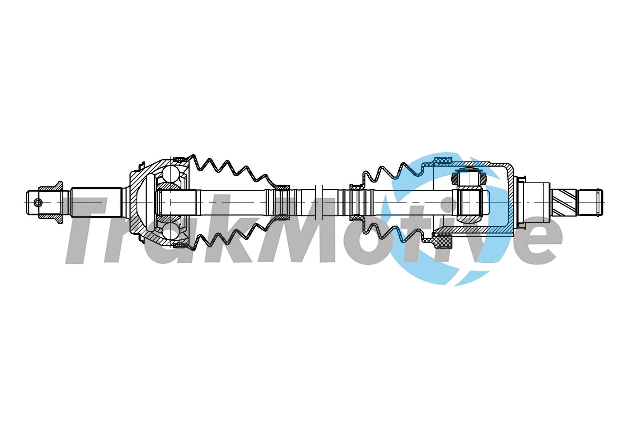301915 TrakMotive TRAKMOTIVE NISSAN Напіввісь передн. лів. QASHQAI II 1.2 DIG-T 13-