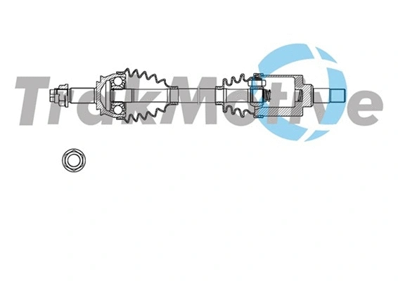 301725 TrakMotive TRAKMOTIVE CITROEN Полуось передн.лів. L=658mm, 25/22 зуб. Nemo 1.4HDI