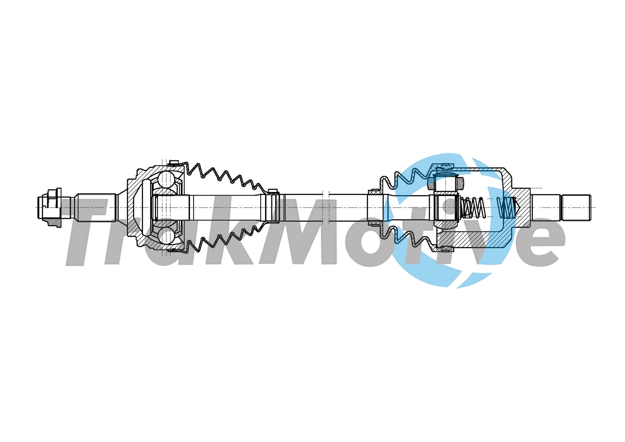 302055 TrakMotive TRAKMOTIVE CITROEN Напіввісь передн. лів. C4 PICASSO II 1.6 BlueHDi 120 14-, PEUGEOT 3008