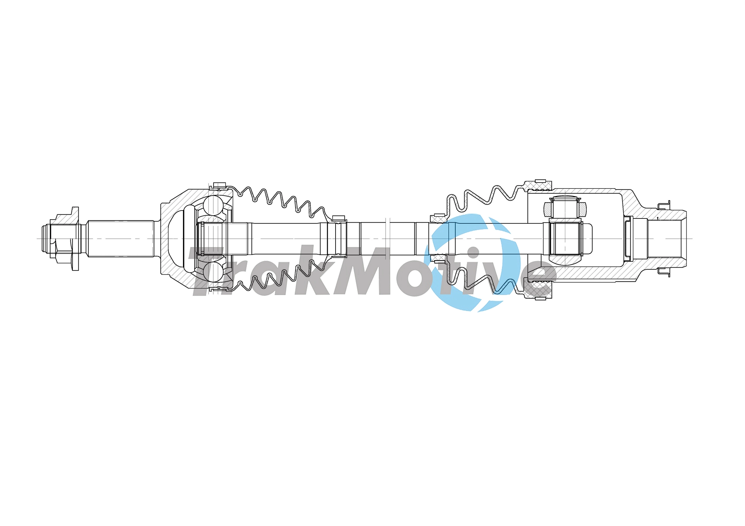 302058 TrakMotive TRAKMOTIVE MAZDA Напіввісь передн. прав. 2 1.3 07-15