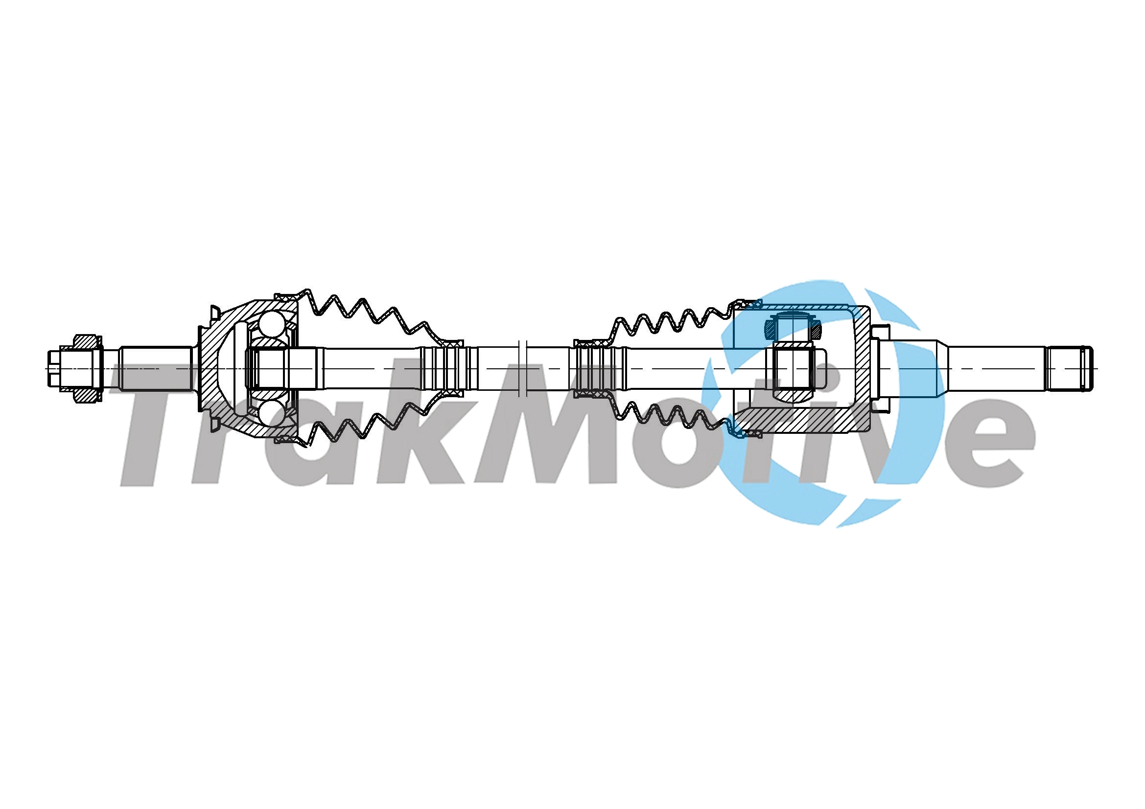 301676 TrakMotive TRAKMOTIVE OPEL Напіввісь передн. лів. MOKKA / MOKKA X (J13) 1.4 4x4 16-