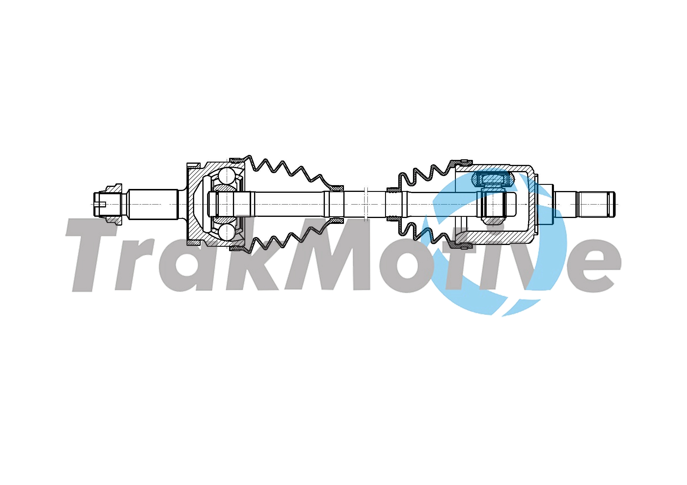 301919 TrakMotive TRAKMOTIVE HYUNDAI Напіввісь передн. прав. TUCSON 1.6 GDi 15-20, KIA SPORTAGE IV (QL, QLE) 1.6 GDI 15-22