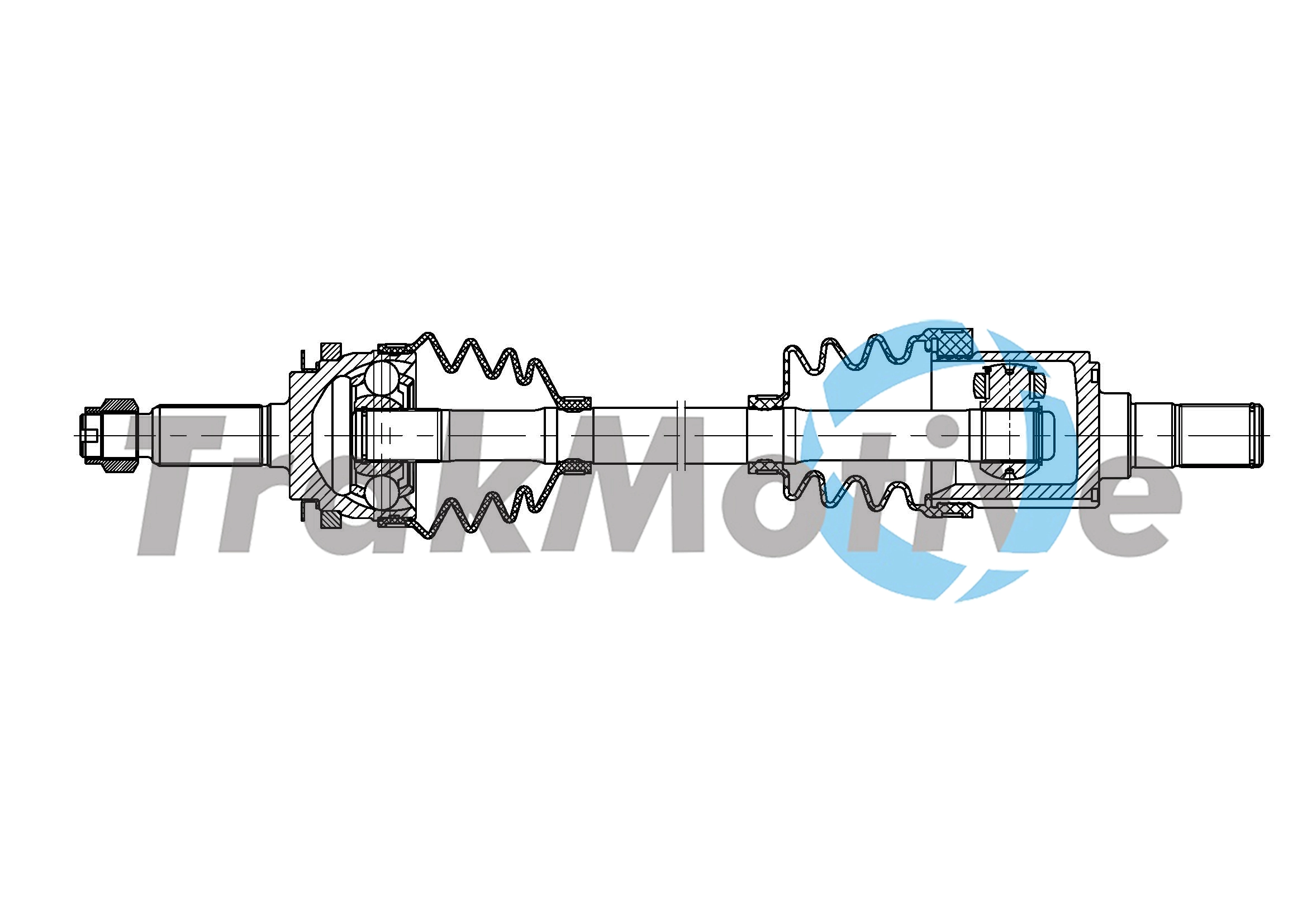 301913 TrakMotive TRAKMOTIVE KIA Напіввісь передн. прав PICANTO I (SA) 1.1 04-11