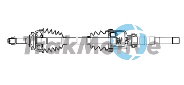 301878 TrakMotive TRAKMOTIVE CITROEN Напіввісь прав. C-ELYSEE 1.6 HDI 92 12-, PEUGEOT 301 1.6 LPG 14-