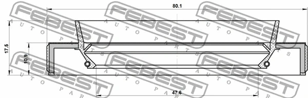 95HBY49801118L FEBEST SIMER. WAŁU MITSUBISHI LANCER 1,8 08-