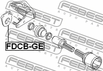 FDCBGE FEBEST Підшипник привідного валу (FORD MONDEO GE 2000-2007) FEBEST
