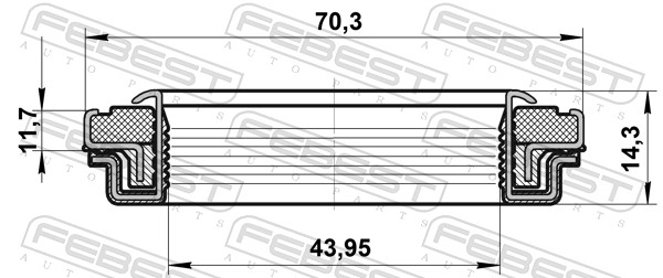 95RCW44701214X FEBEST Сальник розподілвалу