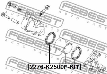 2276K2500FKIT FEBEST Поршень супорта гальмівного
