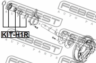 KITH1R FEBEST Підшипник піввісі зад. HYUNDAI H-1 2.4-2.5 97- (к-кт)