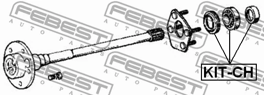 KITCH FEBEST Підшипник маточини задн. Jeep Grand Cherokee II 92-05