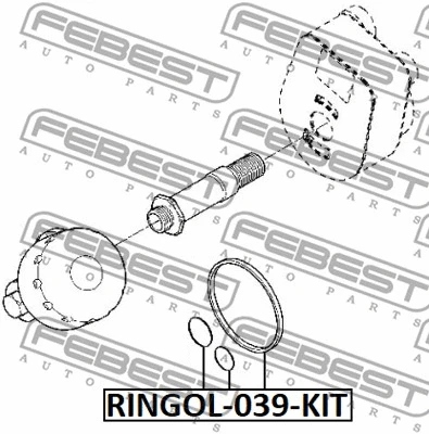 RINGOL039KIT FEBEST Ущільнення, оливний фільтр