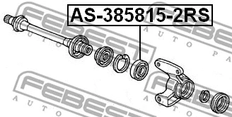 AS3858152RS FEBEST ПОДШИПНИК ПРИВОДА ОПОРНЫЙ (38X58X15) (HONDA ACCORD CL/CN/CM 2002-2008) FEBEST