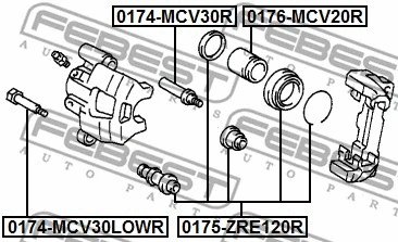 0174MCV30R FEBEST Елементи гальмівного супорта