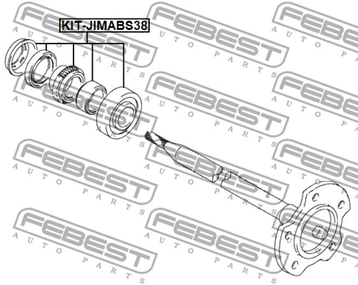 KITJIMABS38 FEBEST Ремкоплект задньої півосі
