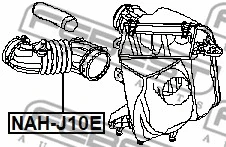 NAHJ10E FEBEST Патрубок фильтра воздушного