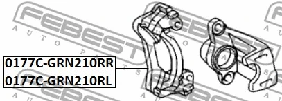 0177CGRN210RL FEBEST Скоба гальмівного супорта