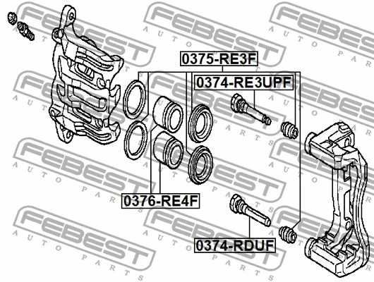 0376RE4F FEBEST поршень супорта гальмівного переднього