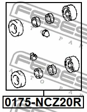 0175NCZ20R FEBEST Ремонтний комплект, гальмівний циліндр