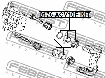 0176AGV10FKIT FEBEST Елементи гальмівного супорта