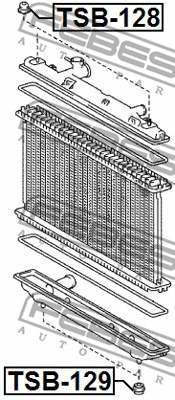 TSB128 FEBEST ВТУЛКА КРЕПЛЕНИЯ РАДИАТОРА