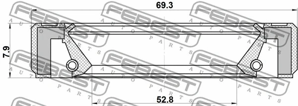 95GBY54690808L FEBEST SIMER. WAŁU TOYOTA RAV 4 2,0 06-