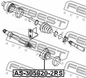 AS3058202RS FEBEST Підшипник приводного валу FORD (FEBEST)