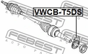VWCBT5DS FEBEST Підшипник приводно валу