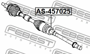 AS457025 FEBEST Підшипник, приводний вал, MAZDA (FEBEST)