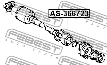 AS366723 FEBEST ПОДШИПНИК ПРИВОДА ОПОРНЫЙ (36X67X23) (TOYOTA COROLLA CE120/NZE12#/ZZE12# 2000-2008) FEBEST