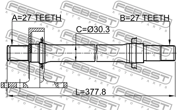 0312CRVMTRH FEBEST PрЭOЧ CR-V/CIVIC PR. 27X377X27 MANUAL