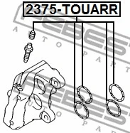 2375TOUARR FEBEST Ремонтний комплект, гальмівний супорт
