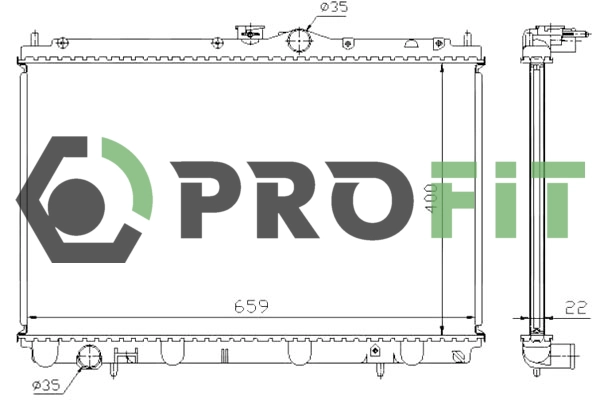 17400282 PROFIT Радиатор двигателя