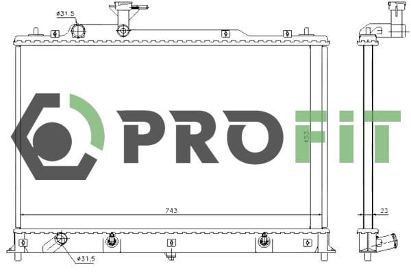 17400222 PROFIT Радиатор двигателя