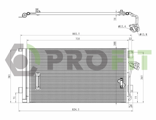 17700004 PROFIT Радиатор кондиционера