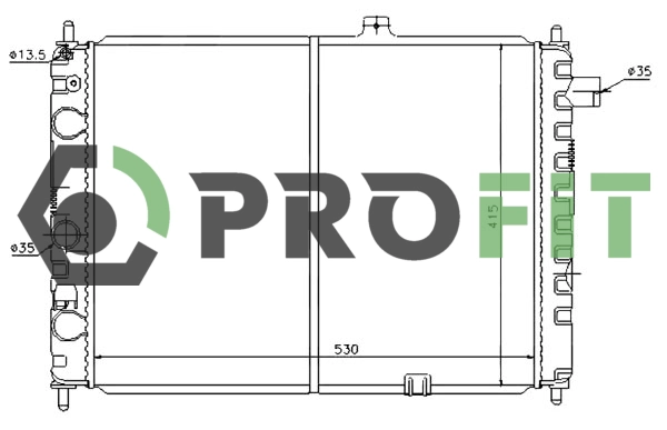 17400373 PROFIT Радиатор двигателя