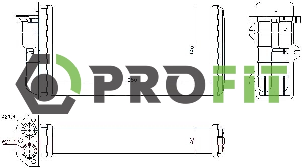 17600094 PROFIT Радиатор печки