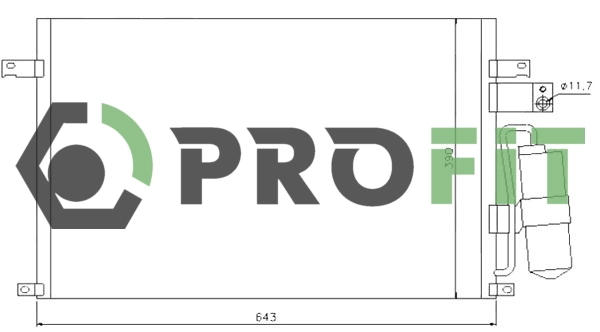 17700102 PROFIT Радиатор кондиционера