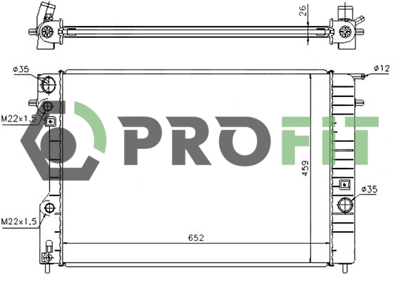 17400371 PROFIT Радиатор двигателя