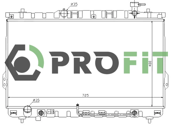 17400140 PROFIT Радиатор двигателя