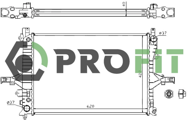 17400702 PROFIT Радиатор двигателя