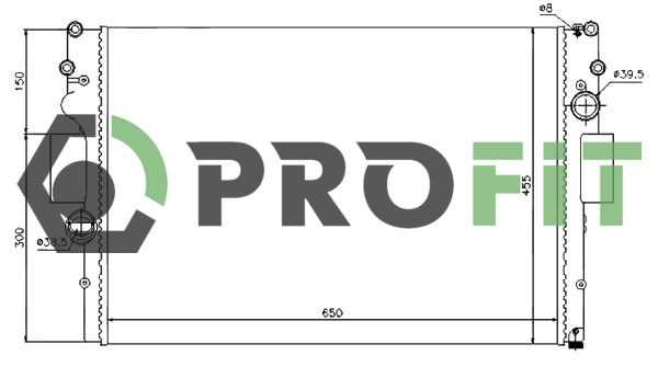 17400701 PROFIT Радиатор двигателя